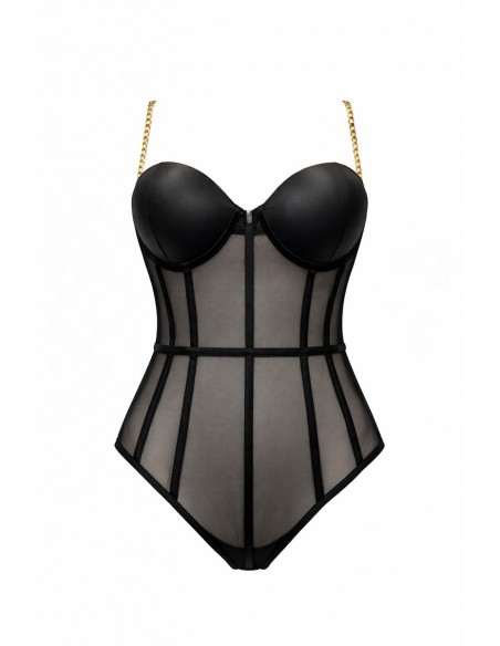 Corset body dama din tulle cu cupe push-up