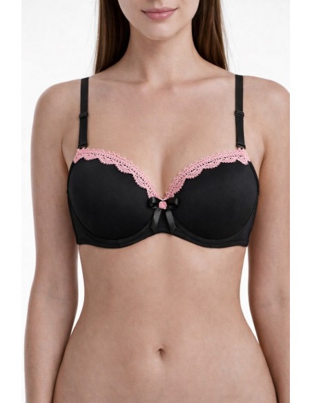 Sutien jumate de cupa cu push-up moderat