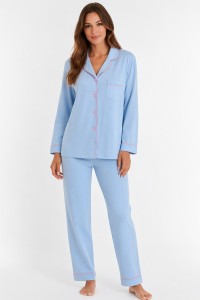 Pijama subtire din vascoza, model clasic - Glam 01