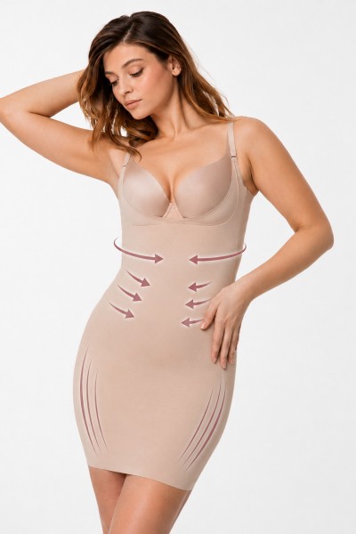 Furou modelator din microfibra cu bust decupat - Julimex 222