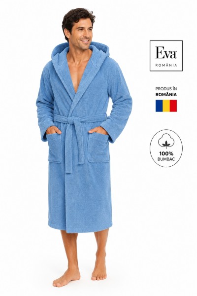 Halat de baie barbati 100% bumbac Eva Romania