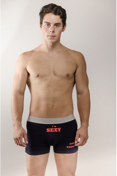 Boxeri funny cu mesaj - "I`m SEXY and I know it"