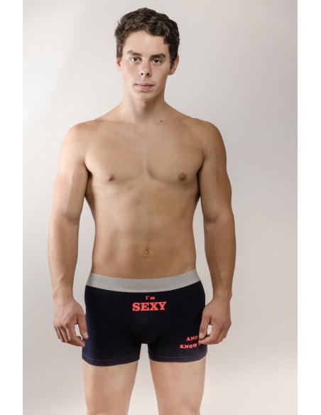 Boxeri funny cu mesaj - "I`m SEXY and I know it"