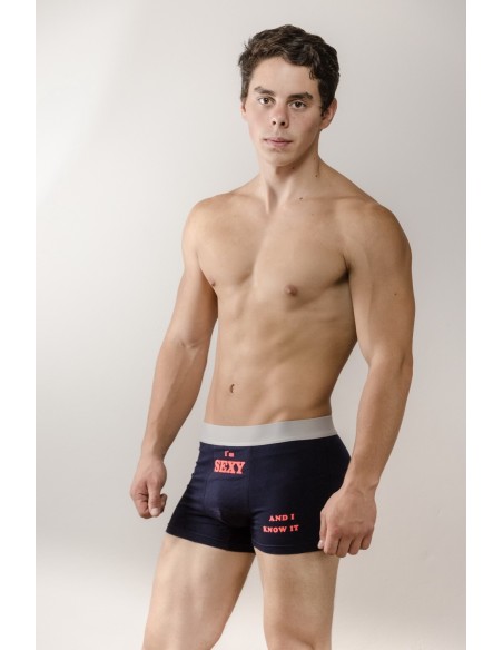 Boxeri funny cu mesaj - "I`m SEXY and I know it"