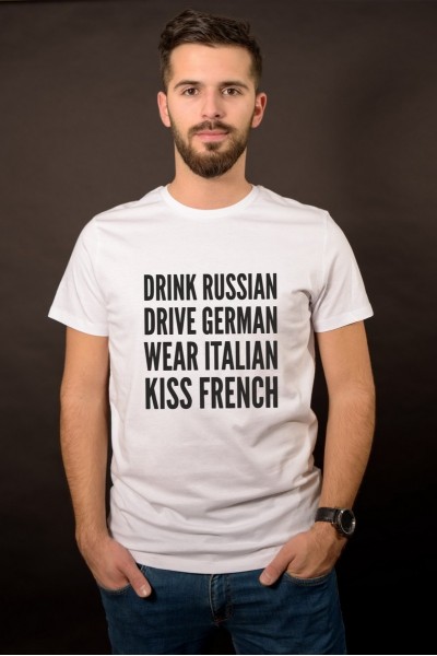 Drink, drive, wear, kiss