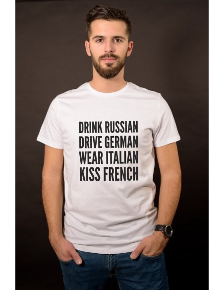 Drink, drive, wear, kiss