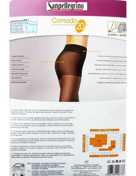 Sanpellegrino Comodo Curvy Plus 20den