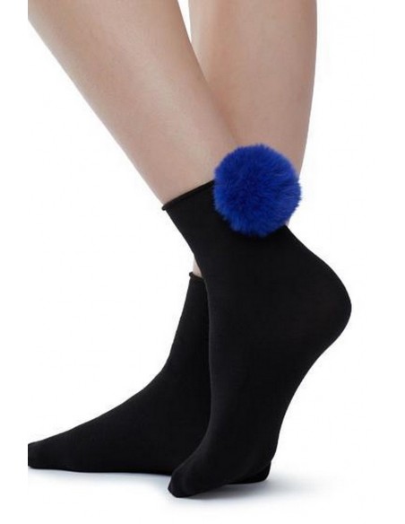 Sosete 50 den - 1/4 cu pon pon