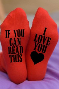 Sosete cu mesaj - I love you