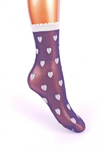 Sosete fine, cu inimioare...