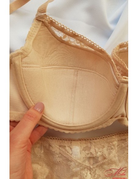 Sutien cu burete subtire si dantela - Lanny 11730