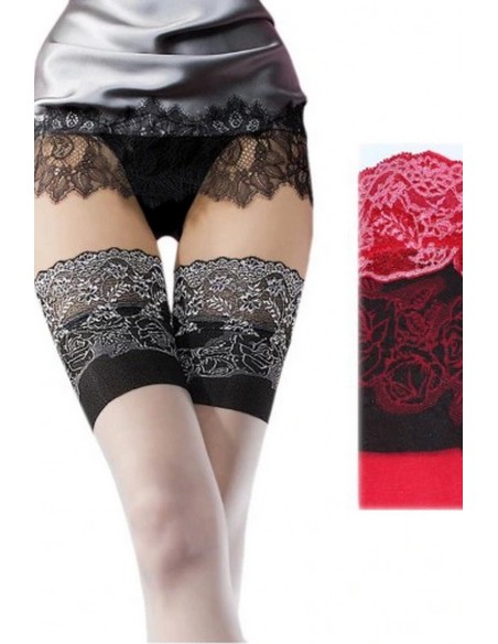 Ciorapi fini rosii cu banda adeziva